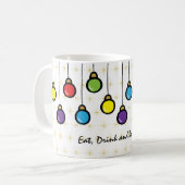Mug Joyeux Noël pendants ornements (Devant gauche)