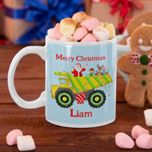 Mug Joyeux Noël Père Noël dans Camion de vidage Person