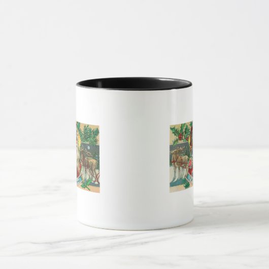 Mug Joyeux Noël Père Noël et Reindeer (Centre)