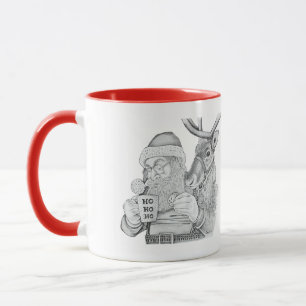 Mug Joyeux Noël Père Noël et Reindeer