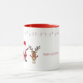 Mug Joyeux Noël Père Noël Reindeer Sucres de canne Rou (Centre)