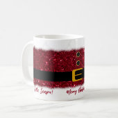 Mug Joyeux Noël-Père Noël-Rouge éblouissant (Devant gauche)