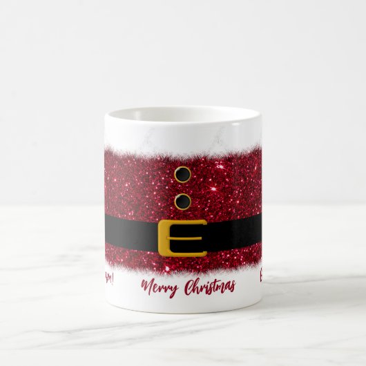 Mug Joyeux Noël-Père Noël-Rouge éblouissant (Centre)