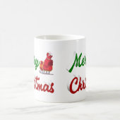 Mug Joyeux Noël Père Noël Sleigh demi-écriture (Centre)