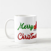 Mug Joyeux Noël Père Noël Sleigh demi-écriture (Gauche)
