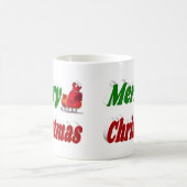 Mug Joyeux Noël Père Noël Sleigh mi-typographie (Centre)