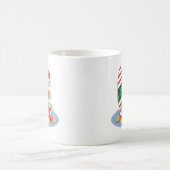 Mug Joyeux Noël Père Noël sur la plage de Surf d'été (Centre)