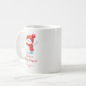 Mug Joyeux Noël personnalisé Bonhomme de neige Année p (Devant gauche)