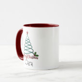 Mug Joyeux Noël Personnalisé Nom personnalisé Cadeau p (Devant gauche)