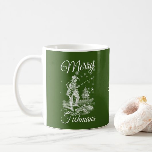 Mug Joyeux Noël personnalisé Pêche Noël (Avec donut)