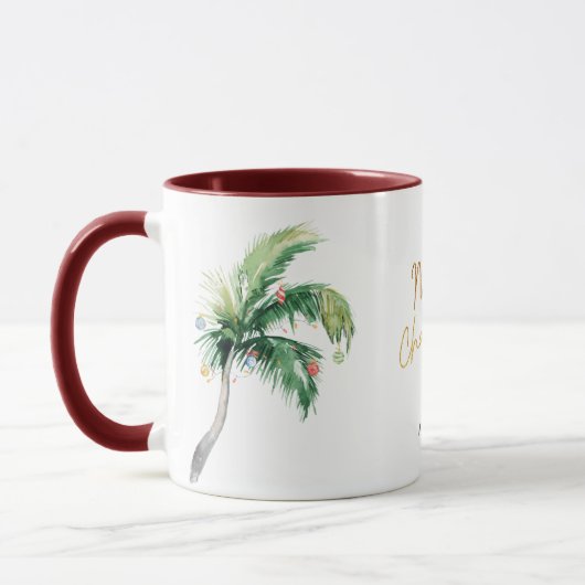 Mug Joyeux Noël personnalisés Palm Tree (Gauche)