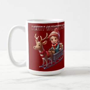 Mug Joyeux Noël petite fille santa