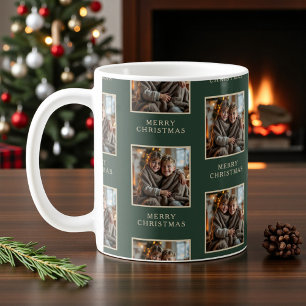 Mug Joyeux Noël Photo de vacances en vert