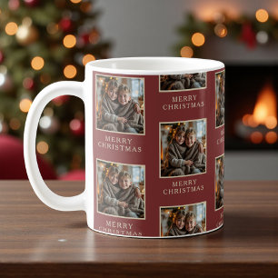 Mug Joyeux Noël Photo Fêtes Rouge