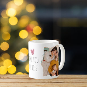 Mug Joyeux Noël Photo moderne Collage cadeau de famill