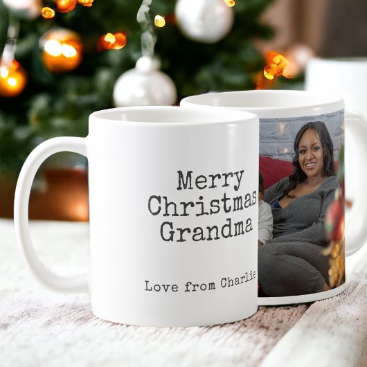 Mug Joyeux Noël Photo moderne et texte