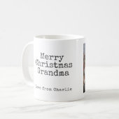 Mug Joyeux Noël Photo moderne et texte (Devant gauche)