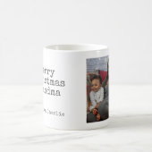 Mug Joyeux Noël Photo moderne et texte (Centre)