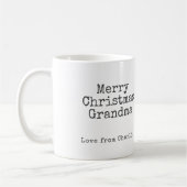 Mug Joyeux Noël Photo moderne et texte (Gauche)