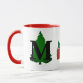 Mug Joyeux Noël pickup et monogramme d'arbre (Gauche)