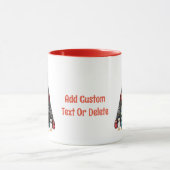 Mug Joyeux Noël Pingouin Arbre Rouge Drôle (Centre)