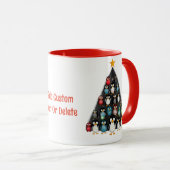 Mug Joyeux Noël Pingouin Arbre Rouge Drôle (Devant droit)