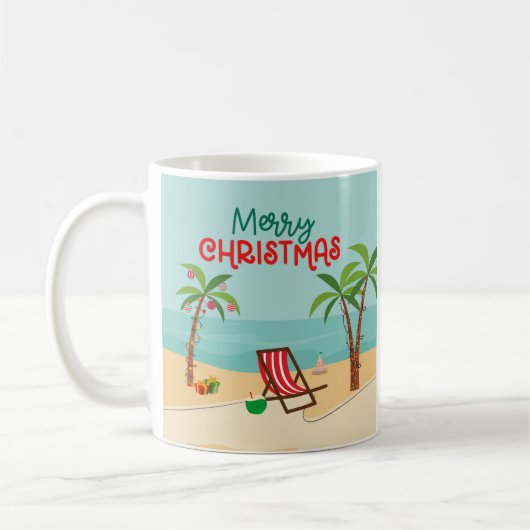 Mug Joyeux Noël Plage (Gauche)