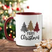 Mug Joyeux Noël Plaid Arbres de Noël