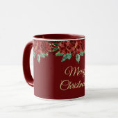 Mug Joyeux Noël Poinsettia (Devant gauche)
