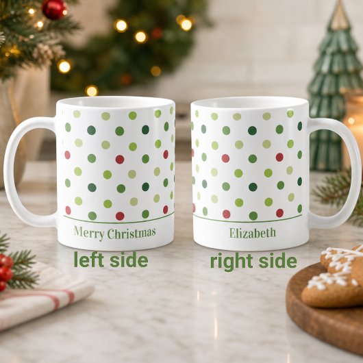 Mug Joyeux Noël Points Nom