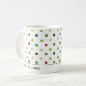 Mug Joyeux Noël Points Nom (Devant gauche)