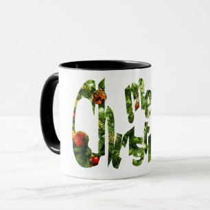 Mug Joyeux Noël Police Art & Décorations de vacances