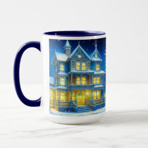 Mug Joyeux Noël Pretty Blue Maison de Noël