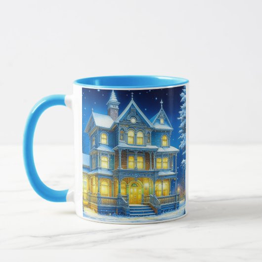 Mug Joyeux Noël Pretty Blue Maison de Noël (Gauche)