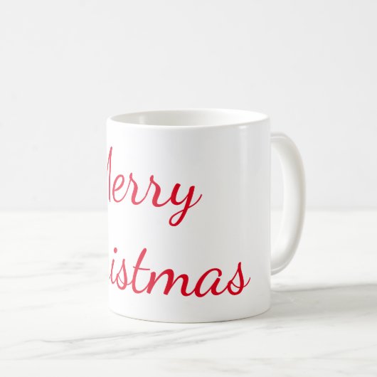 Mug Joyeux Noël Red Typographie (Devant droit)