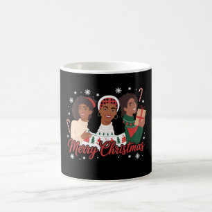 Mug Joyeux Noël Reine Noire Fille Africaine Mélanine