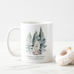 Mug Joyeux Noël Renard de la Forêt à l'Aquarelle sur B