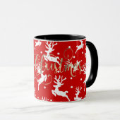 Mug Joyeux Noël Rénes Rouges (Devant droit)
