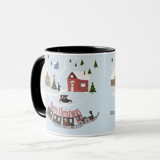 Mug Joyeux Noël, rétro (Devant gauche)