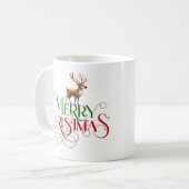 Mug Joyeux Noël Retro Typographie (Devant gauche)