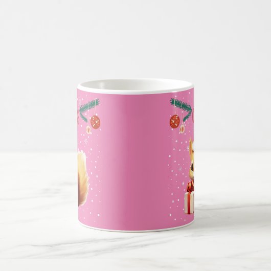 Mug Joyeux Noël rose - Chipmunk (Centre)
