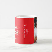 Mug Joyeux Noël rouge écriture blanche flocon de neige (Centre)