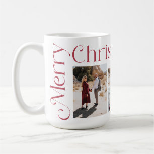 Mug Joyeux Noël rouge et blanc Type moderne Photo