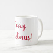 Mug Joyeux Noël Rouge et blanc Typographie de script (Devant droit)