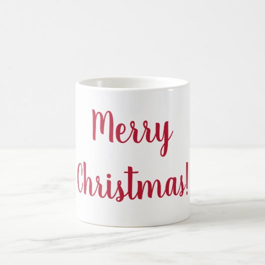 Mug Joyeux Noël Rouge et blanc Typographie de script (Centre)
