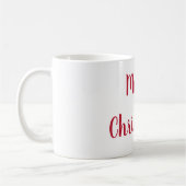 Mug Joyeux Noël Rouge et blanc Typographie de script (Gauche)