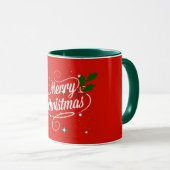 Mug Joyeux Noël rouge et vert, (Devant droit)