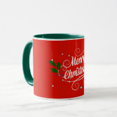 Mug Joyeux Noël rouge et vert, (Devant gauche)