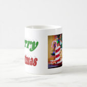 Mug Joyeux Noël rouge et vert typographie photo (Centre)