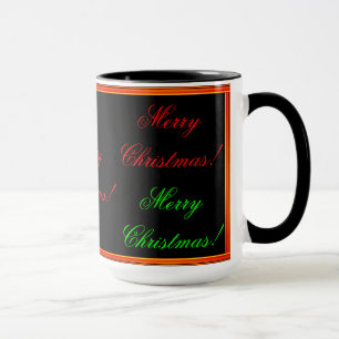 Mug Joyeux Noël Rouge Musique d'or